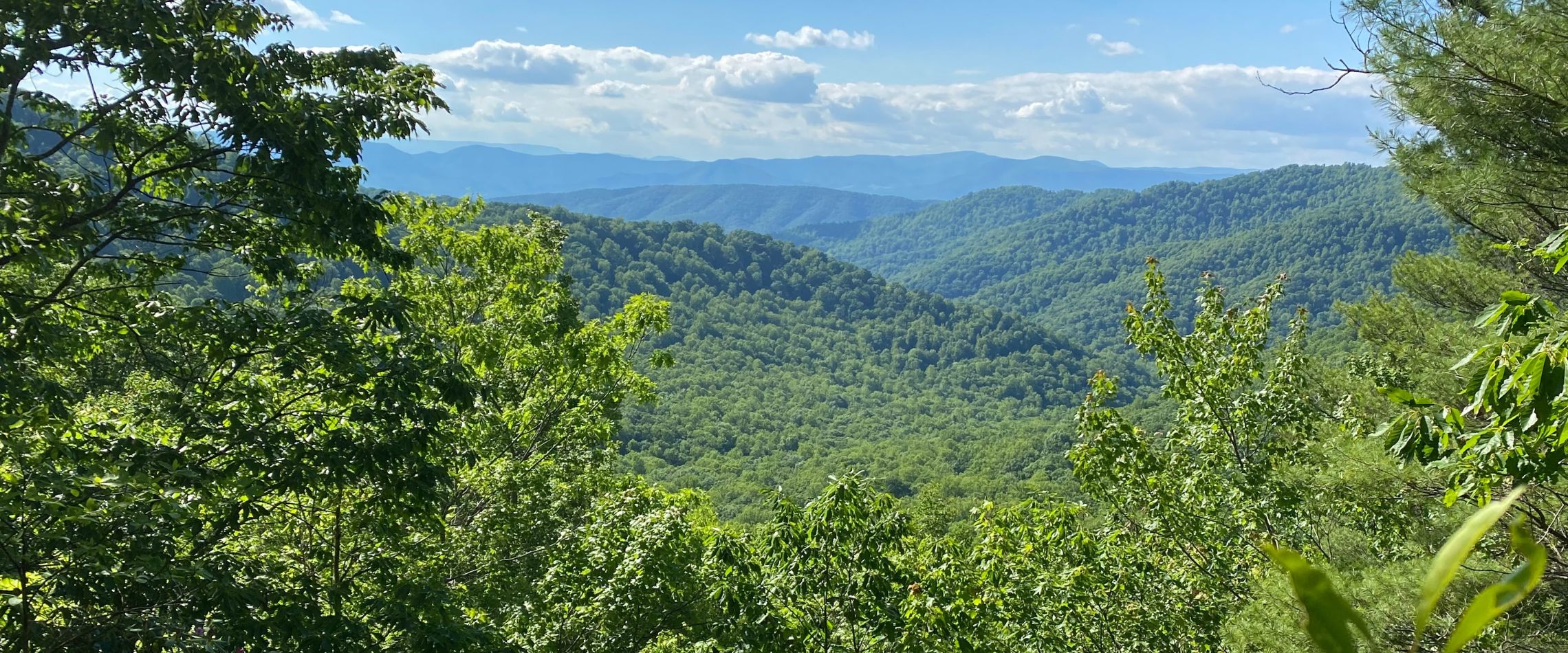 A View of Botetourt County, Virginia from the Blue Ridge Mountains